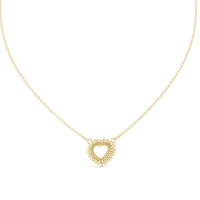 0.38ct TW Round Lab-Grown Diamond Heart Cluster Pendant Necklace in Yellow Gold — Verasah fine jewellery