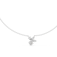 2.12ct TW Mixed Shape Lab-Grown Diamond Flower Cluster Pendant Necklace in White Gold — Verasah fine jewellery