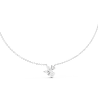 2.12ct TW Mixed Shape Lab-Grown Diamond Flower Cluster Pendant Necklace in White Gold — Verasah fine jewellery