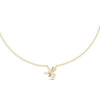2.12ct TW Mixed Shape Lab-Grown Diamond Flower Cluster Pendant Necklace in Yellow Gold — Verasah fine jewellery