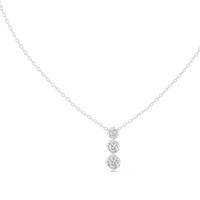 1.11ct TW Round Lab-Grown Diamond Three Stone Pendant Necklace in White Gold — Verasah fine jewellery