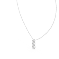 1.11ct TW Round Lab-Grown Diamond Three Stone Pendant Necklace in White Gold — Verasah fine jewellery