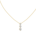 1.11ct TW Round Lab-Grown Diamond Three Stone Pendant Necklace
