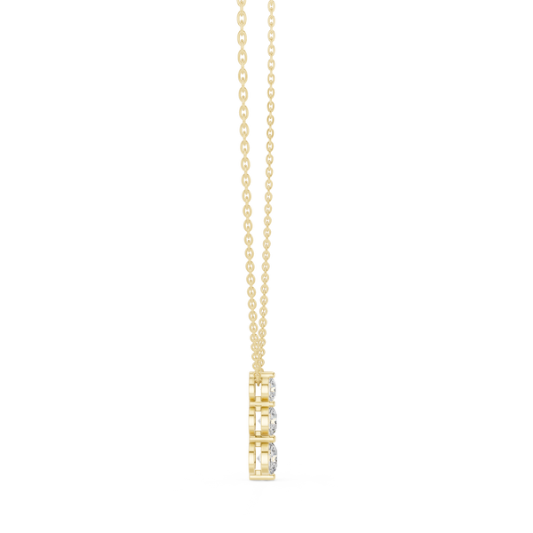 1.11ct TW Round Lab-Grown Diamond Three Stone Pendant Necklace