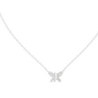 0.24ct TW Round Lab-Grown Diamond Butterfly Pendant Necklace in White Gold — Verasah fine jewellery