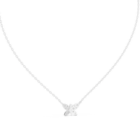 0.24ct TW Round Lab-Grown Diamond Butterfly Pendant Necklace in White Gold — Verasah fine jewellery
