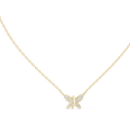 0.24ct TW Round Lab-Grown Diamond Butterfly Pendant Necklace