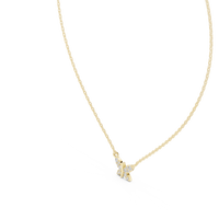 0.24ct TW Round Lab-Grown Diamond Butterfly Pendant Necklace in Yellow Gold — Verasah fine jewellery
