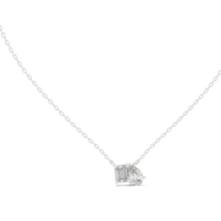 0.96ct TW Emerald and Pear Lab-Grown Diamond Toi et Moi Pendant Necklace in White Gold — Verasah fine jewellery