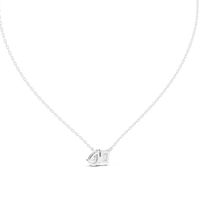 0.96ct TW Emerald and Pear Lab-Grown Diamond Toi et Moi Pendant Necklace in White Gold — Verasah fine jewellery