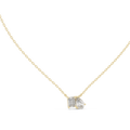 0.96ct TW Emerald and Pear Lab-Grown Diamond Toi et Moi Pendant Necklace