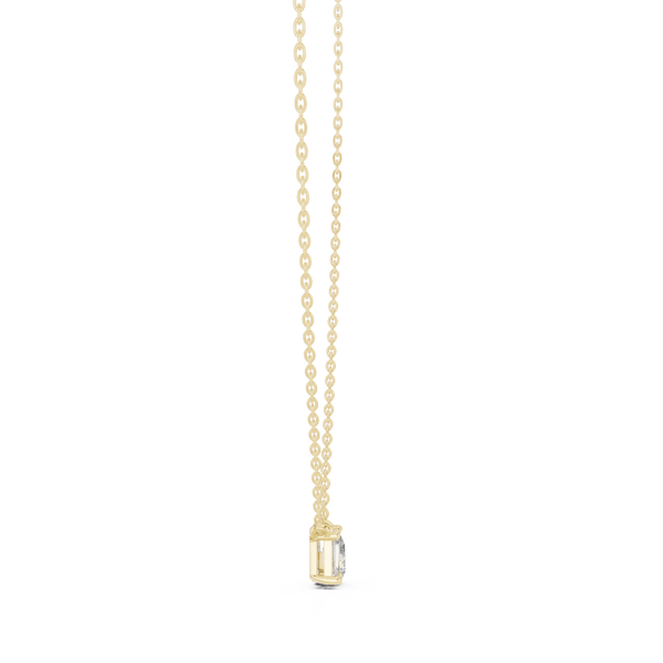 0.96ct TW Emerald and Pear Lab-Grown Diamond Toi et Moi Pendant Necklace