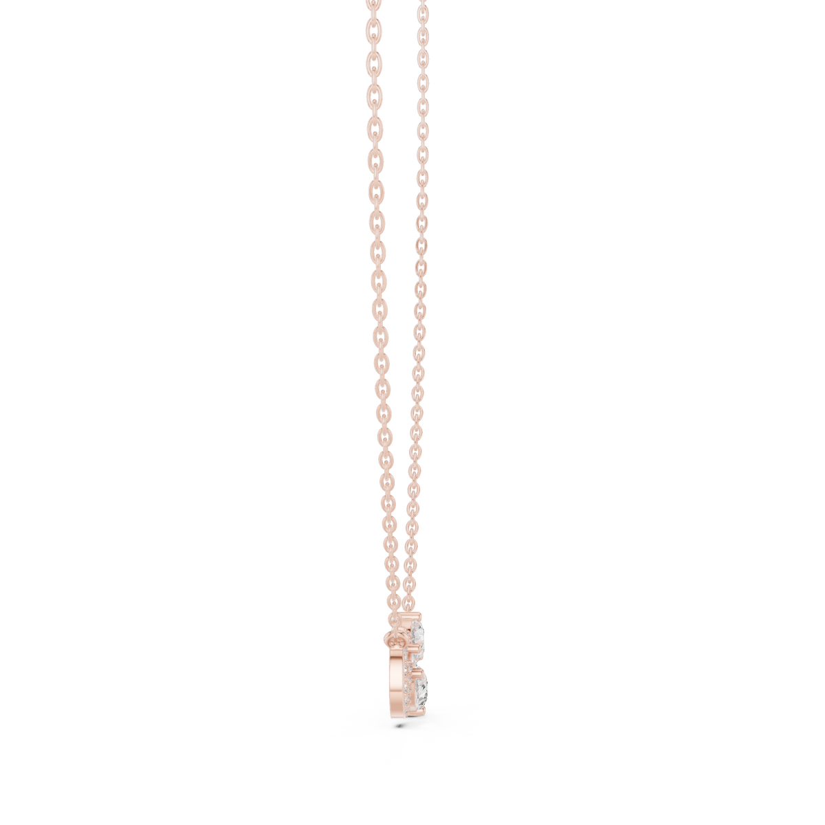 0.71ct TW Pear and Round Lab-Grown Diamond Infinity Pendant Necklace