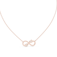 0.71ct TW Pear and Round Lab-Grown Diamond Infinity Pendant Necklace in Rose Gold — Verasah fine jewellery