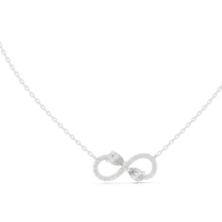 0.71ct TW Pear and Round Lab-Grown Diamond Infinity Pendant Necklace in White Gold — Verasah fine jewellery