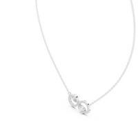0.71ct TW Pear and Round Lab-Grown Diamond Infinity Pendant Necklace in White Gold — Verasah fine jewellery