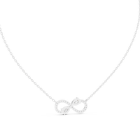 0.71ct TW Pear and Round Lab-Grown Diamond Infinity Pendant Necklace in White Gold — Verasah fine jewellery