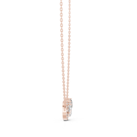 2.42ct TW Pear and Round Lab-Grown Diamond Cluster Pendant Necklace in Rose Gold — Verasah fine jewellery