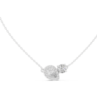 2.42ct TW Pear and Round Lab-Grown Diamond Cluster Pendant Necklace in White Gold — Verasah fine jewellery