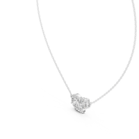 2.42ct TW Pear and Round Lab-Grown Diamond Cluster Pendant Necklace in White Gold — Verasah fine jewellery