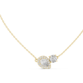 2.42ct TW Pear and Round Lab-Grown Diamond Cluster Pendant Necklace
