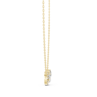 2.42ct TW Pear and Round Lab-Grown Diamond Cluster Pendant Necklace in Yellow Gold — Verasah fine jewellery