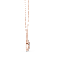 1.95ct TW Pear Lab-Grown Diamond Halo Pendant Necklace in Rose Gold — Verasah fine jewellery