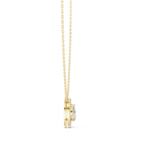 1.95ct TW Pear Lab-Grown Diamond Halo Pendant Necklace in Yellow Gold — Verasah fine jewellery