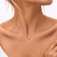 Round Diamond Solitaire Pendant Necklace — Verasah fine jewellery
