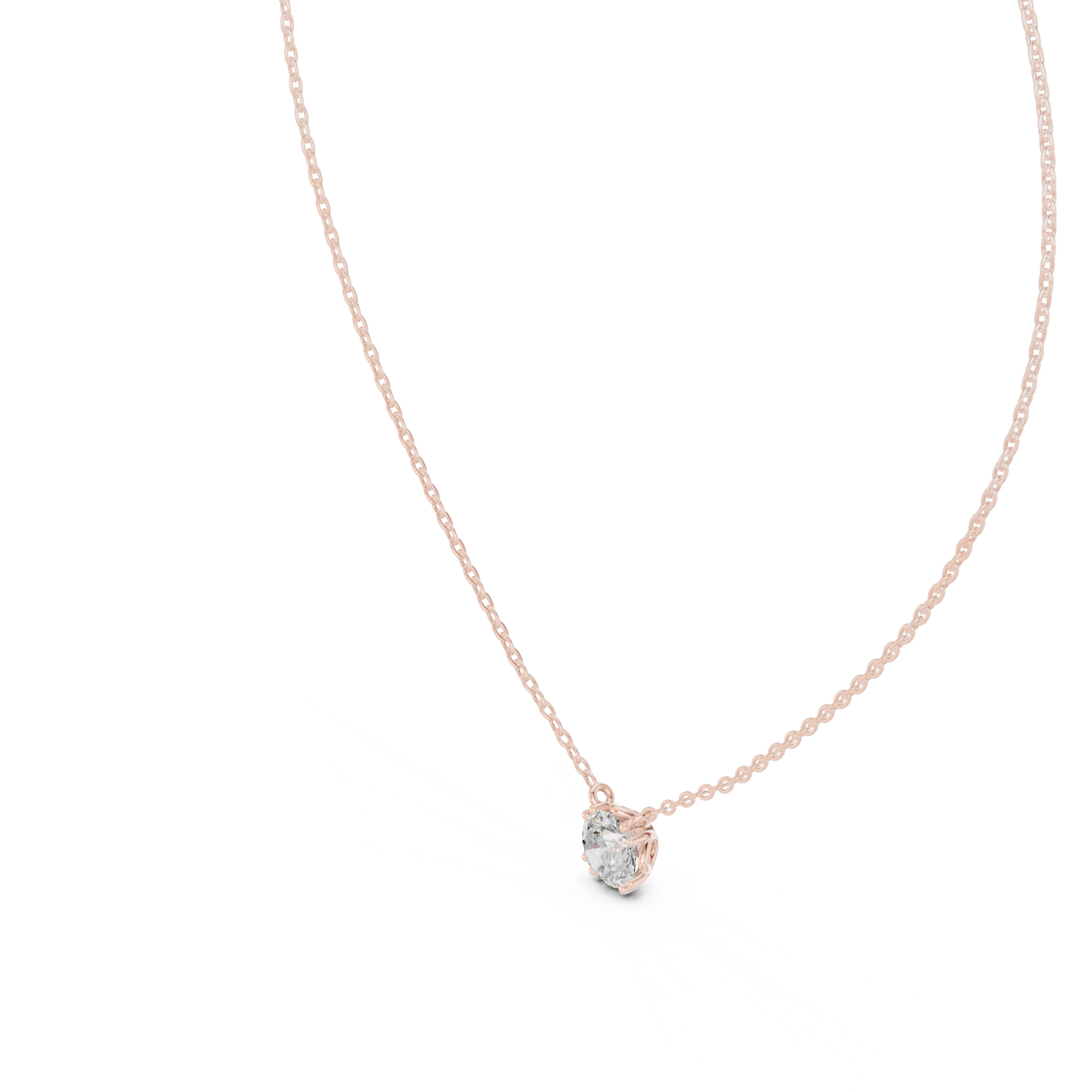 1.00ct TW Round Lab-Grown Diamond Solitaire Pendant Necklace