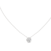 1.00ct TW Round Lab-Grown Diamond Solitaire Pendant Necklace in White Gold — Verasah fine jewellery