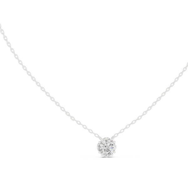 1.00ct TW Round Lab-Grown Diamond Solitaire Pendant Necklace