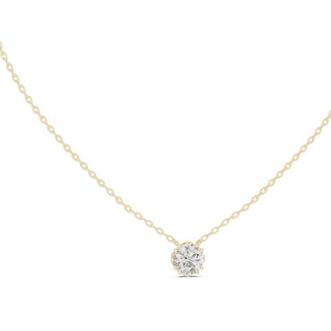 1.00ct TW Round Lab-Grown Diamond Solitaire Pendant Necklace