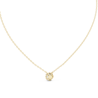 1.00ct TW Round Lab-Grown Diamond Solitaire Pendant Necklace in Yellow Gold — Verasah fine jewellery
