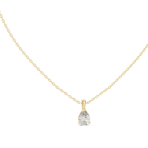 0.9ct TW Pear Lab-Grown Diamond Solitaire Pendant Necklace