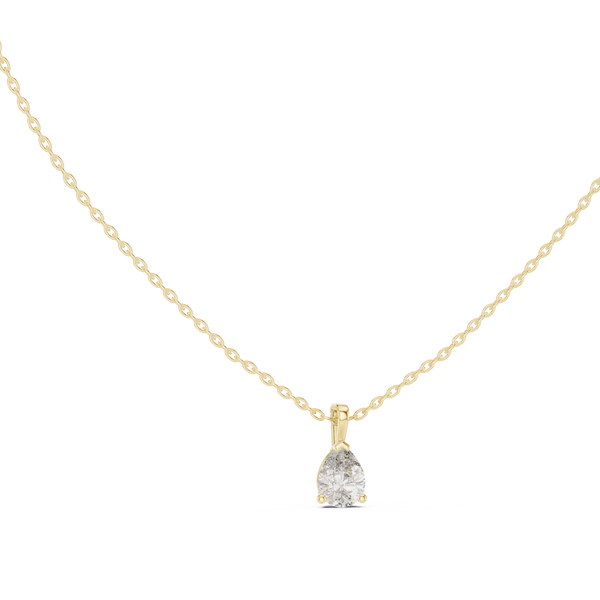 1.00ct TW Pear Lab-Grown Diamond Solitaire Pendant Necklace