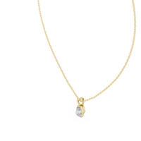 1.00ct TW Pear Lab-Grown Diamond Solitaire Pendant Necklace in Yellow Gold — Verasah fine jewellery