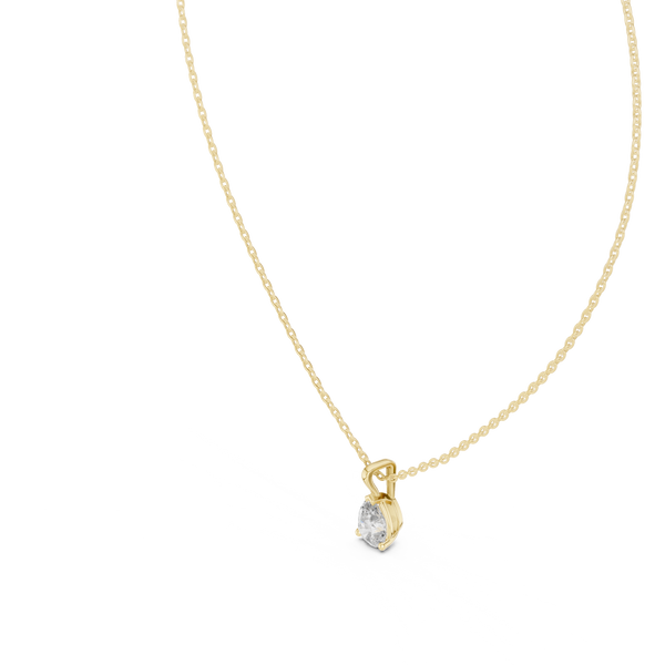 1.00ct TW Pear Lab-Grown Diamond Solitaire Pendant Necklace