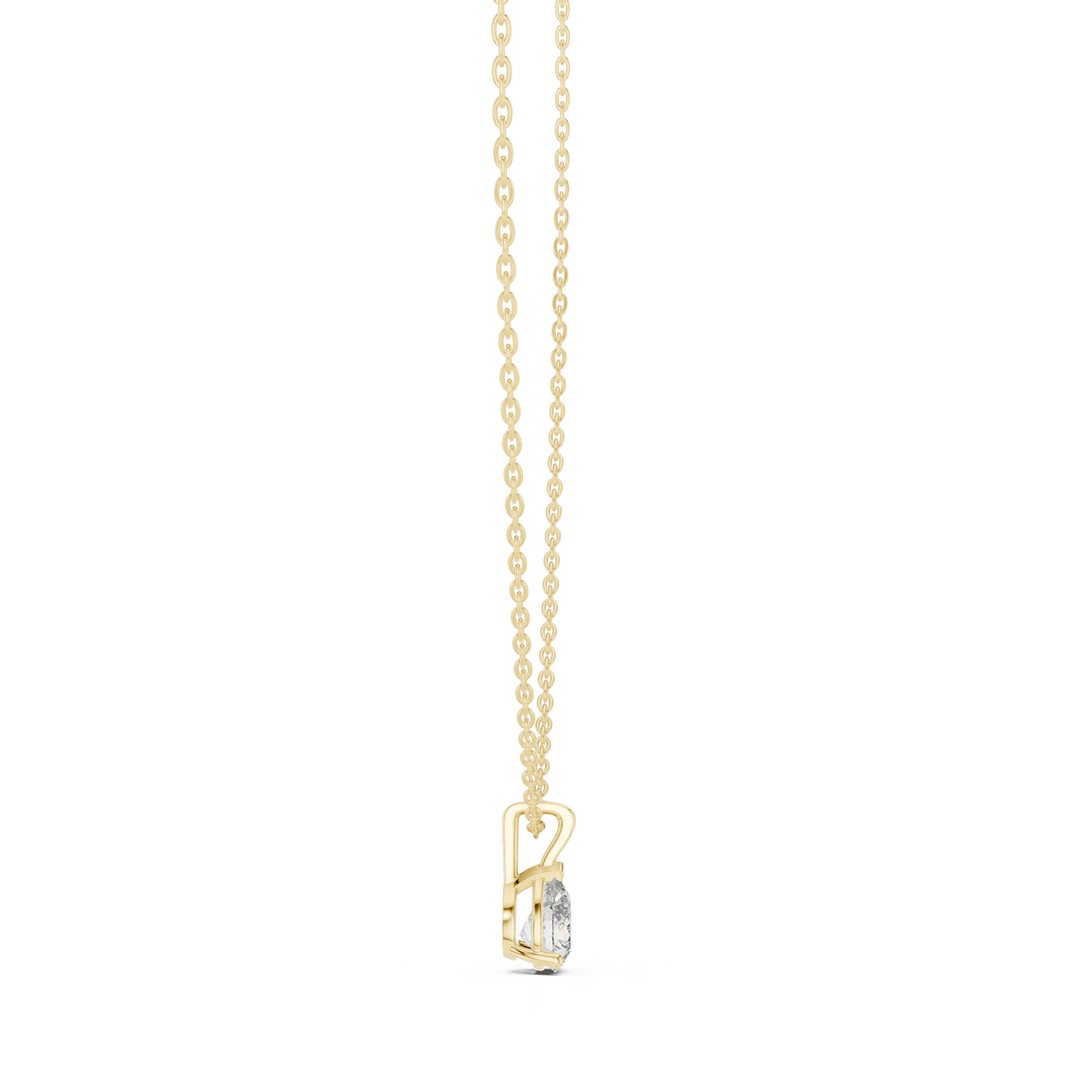1.00ct TW Pear Lab-Grown Diamond Solitaire Pendant Necklace