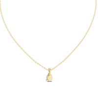 1.00ct TW Pear Lab-Grown Diamond Solitaire Pendant Necklace in Yellow Gold — Verasah fine jewellery