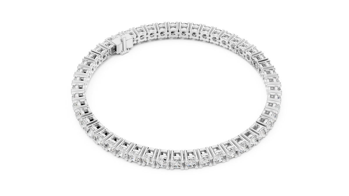 6ct TW Round Lab-Grown Diamond Tennis Bracelet