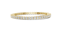 6.37ct TW Round Lab-Grown Diamond Tennis Bracelet in Yellow Gold — Verasah fine jewellery