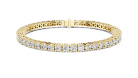 6.37ct TW Round Lab-Grown Diamond Tennis Bracelet in Yellow Gold — Verasah fine jewellery