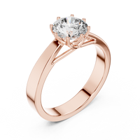 1ct TW Round Lab-Grown Diamond 8-Prong Trellis Solitaire Ring in Rose Gold — Verasah fine jewellery