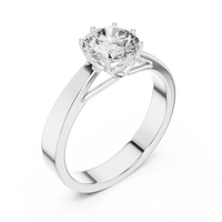 1ct TW Round Lab-Grown Diamond 8-Prong Trellis Solitaire Ring in White Gold — Verasah fine jewellery
