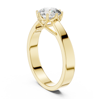 1ct TW Round Lab-Grown Diamond 8-Prong Trellis Solitaire Ring in Yellow Gold — Verasah fine jewellery