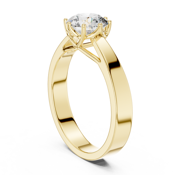 1ct TW Round Lab-Grown Diamond 8-Prong Trellis Solitaire Ring