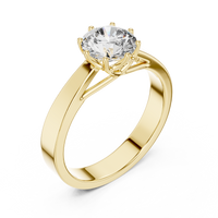 1ct TW Round Lab-Grown Diamond 8-Prong Trellis Solitaire Ring in Yellow Gold — Verasah fine jewellery