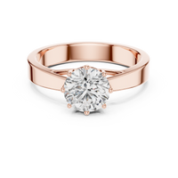 1ct TW Round Lab-Grown Diamond 8-Prong Trellis Solitaire Ring in Rose Gold — Verasah fine jewellery