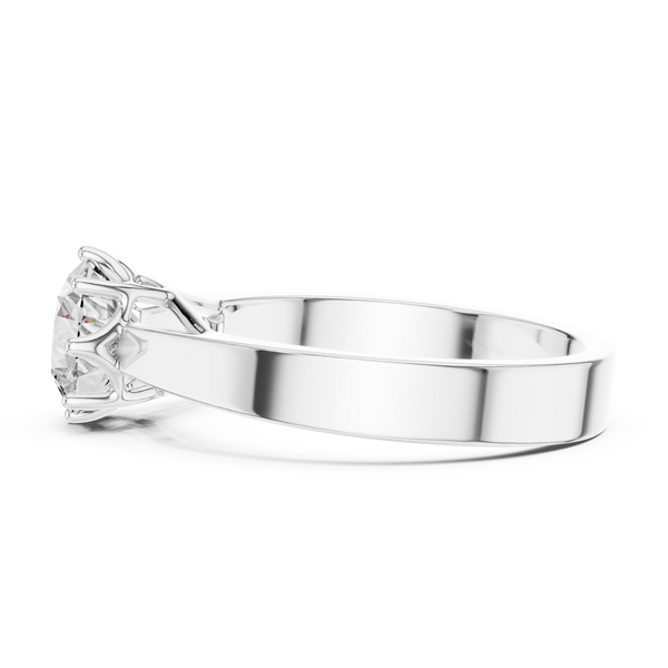 1ct TW Round Lab-Grown Diamond 8-Prong Trellis Solitaire Ring